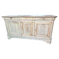 19th Century Italian Louis Philippe Bleached Walnut Credenza / Buffet