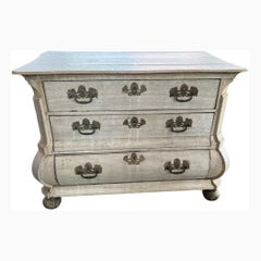 19th Century Bleached Oak Dutch Bombay Chest of Drawers / Commode