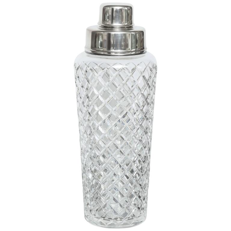 Tiffany and Co Sterling Silver and Crystal Cocktail Shaker at 1stDibs