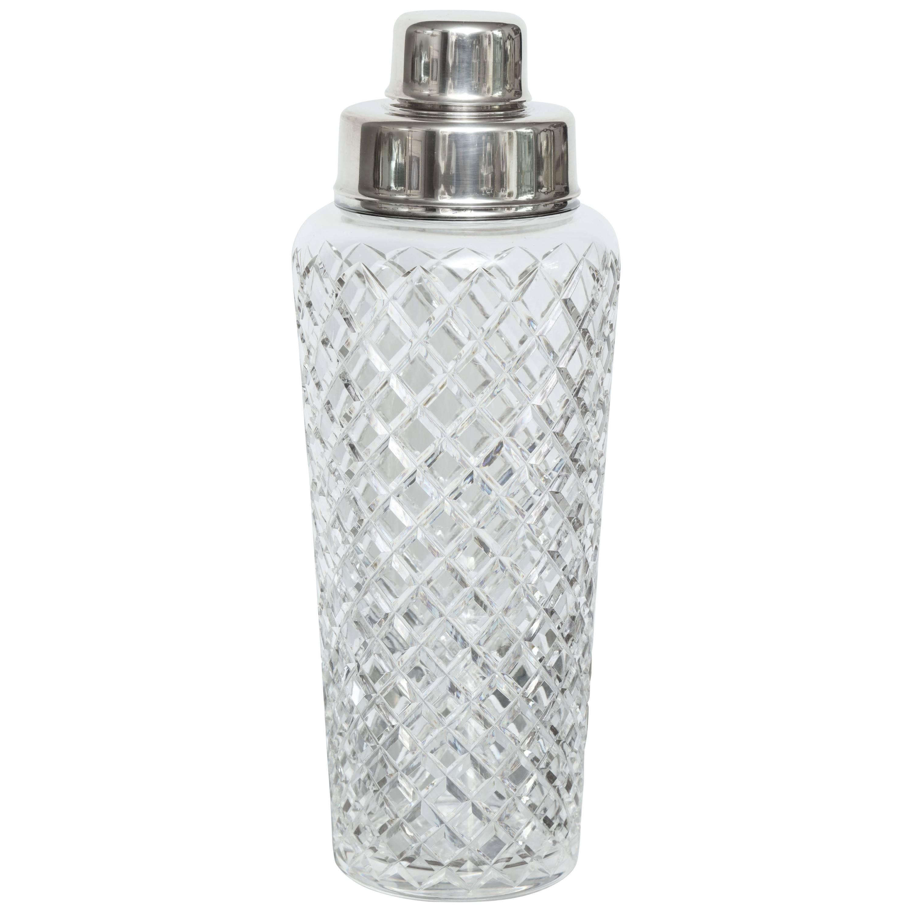 Tiffany und Co Sterling Silber und Kristall Cocktail Shaker