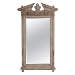 1900s French Carved Wooden Floor Mirror
