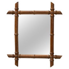 19th Century French Faux Bamboo Mirror
