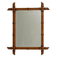 19th Century French Faux Bamboo Mirror