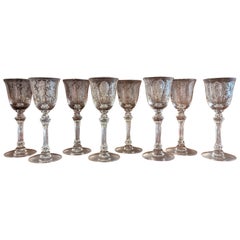 Set of 8 Cordials Glasses by Tiffin, 1930s