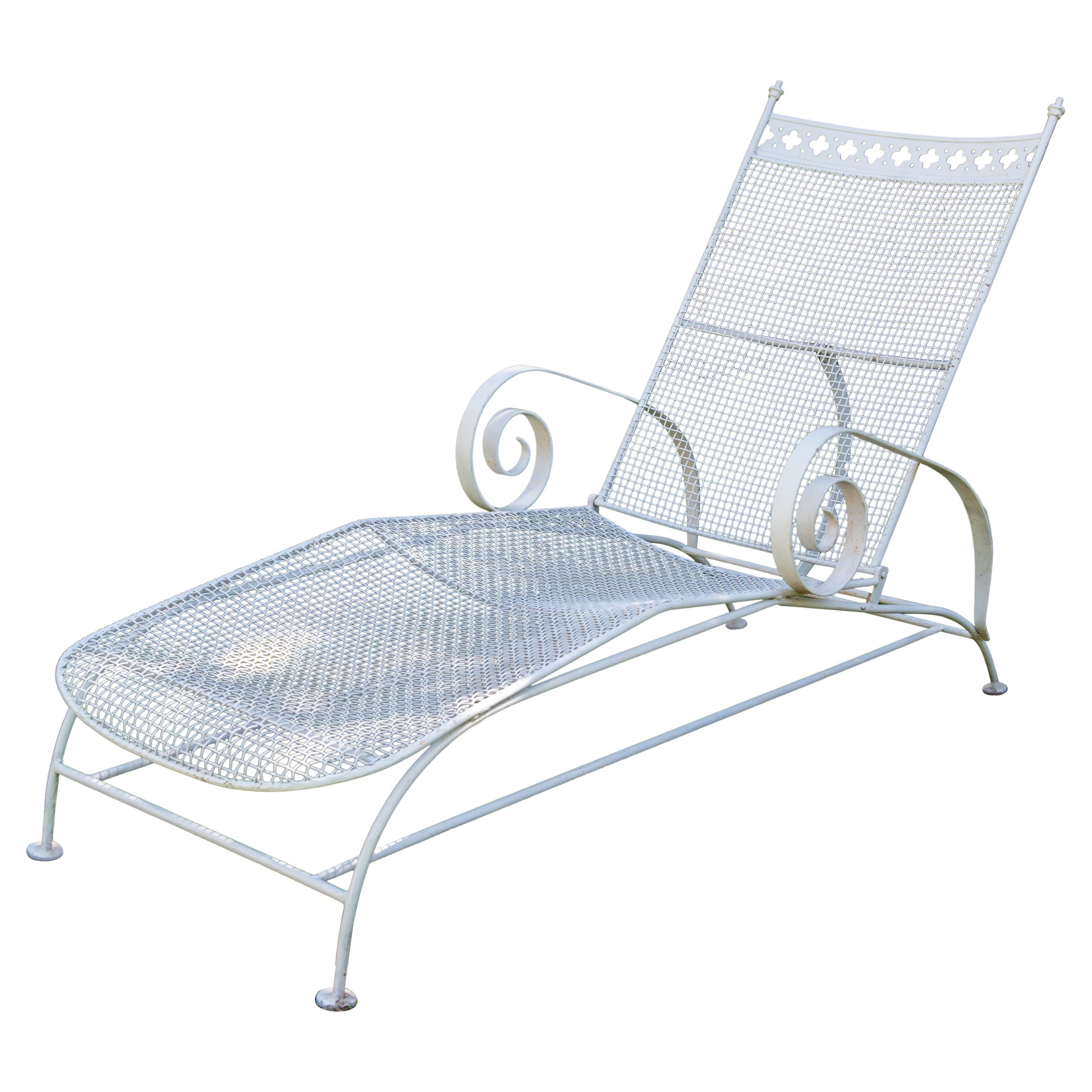 Salterini Taj Mahal Wrought Iron Chaise Lounge