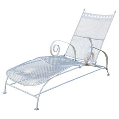 Salterini Taj Mahal Wrought Iron Chaise Lounge