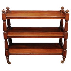 Circa 1830s William IV English Dumbwaiter Trolley or Butler's Serving Etagere
