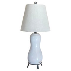 Vintage Ernestine Signed Lamp on Iron Base