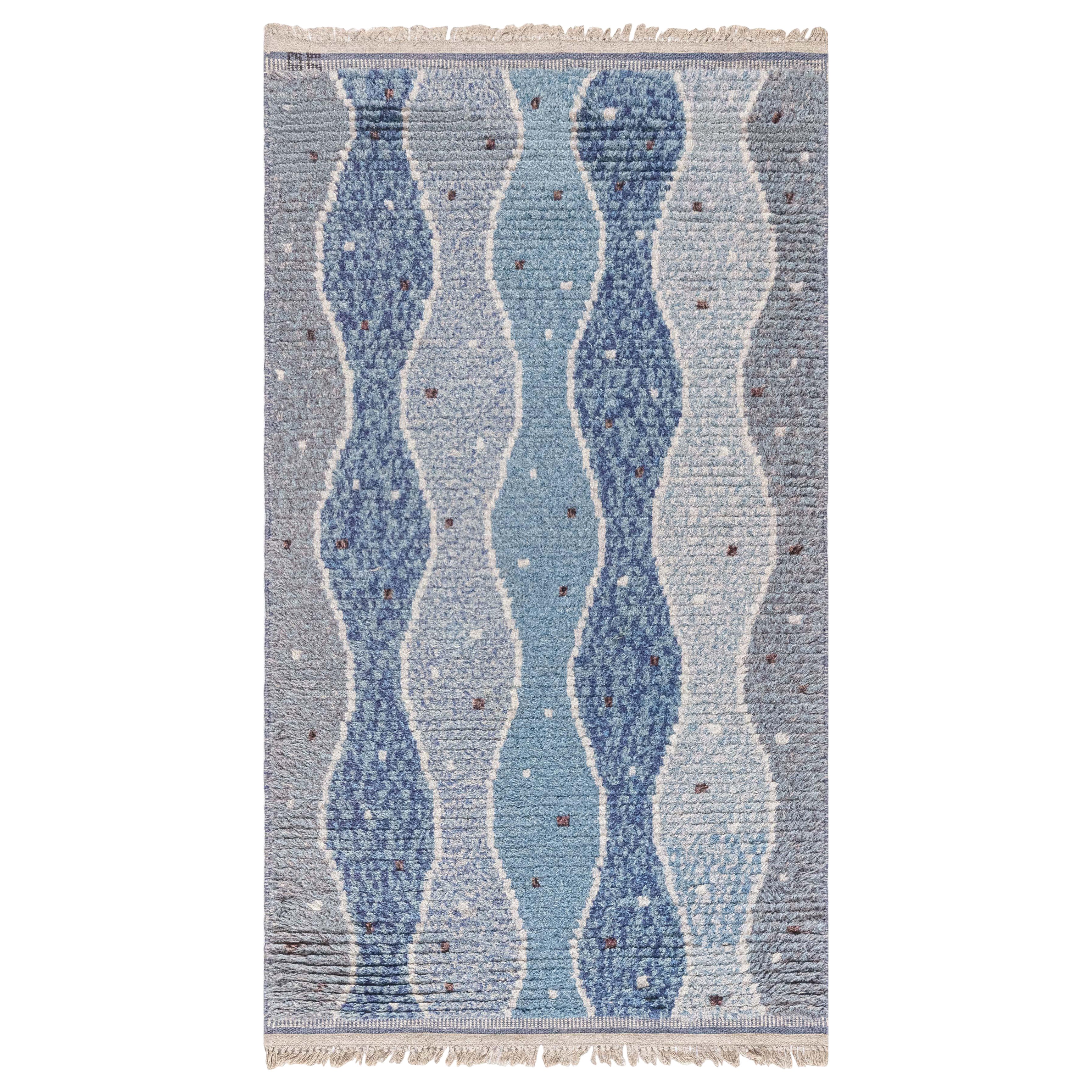 Doris Leslie Blau Vintage Swedish Shaggy Rya Rug