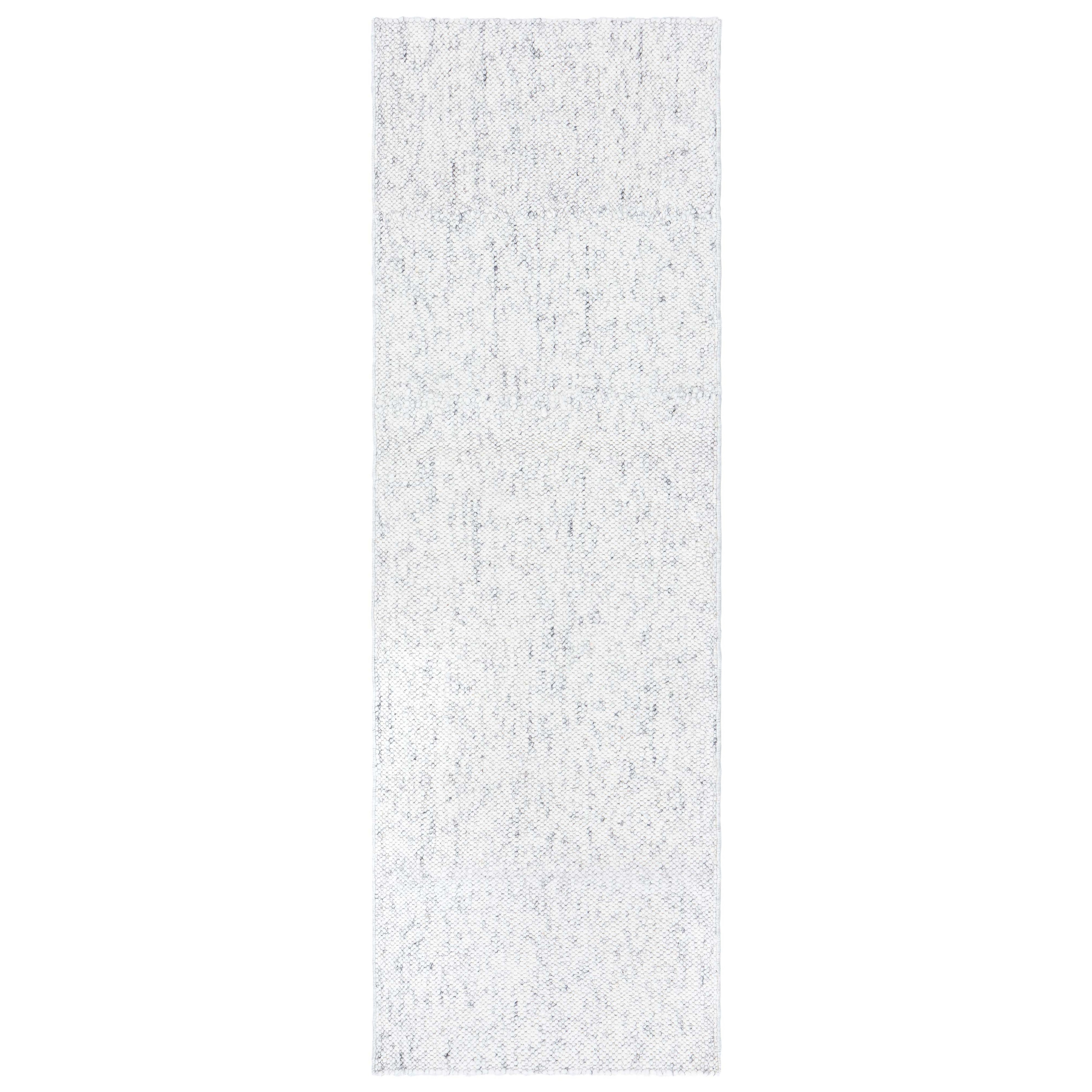 Contemporary Alpine Handmade in Natural Lambswool Runner by Doris Leslie Blau