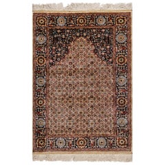 Doris Leslie Blau Small Vintage Egyptian Handmade Silk Rug
