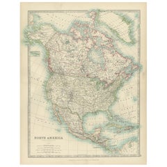Explore North America in 1903 - Intricately Detailed Antique Map