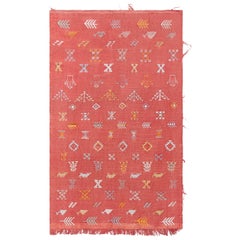 Doris Leslie Blau Tribal Moroccan Kilim Red Rug