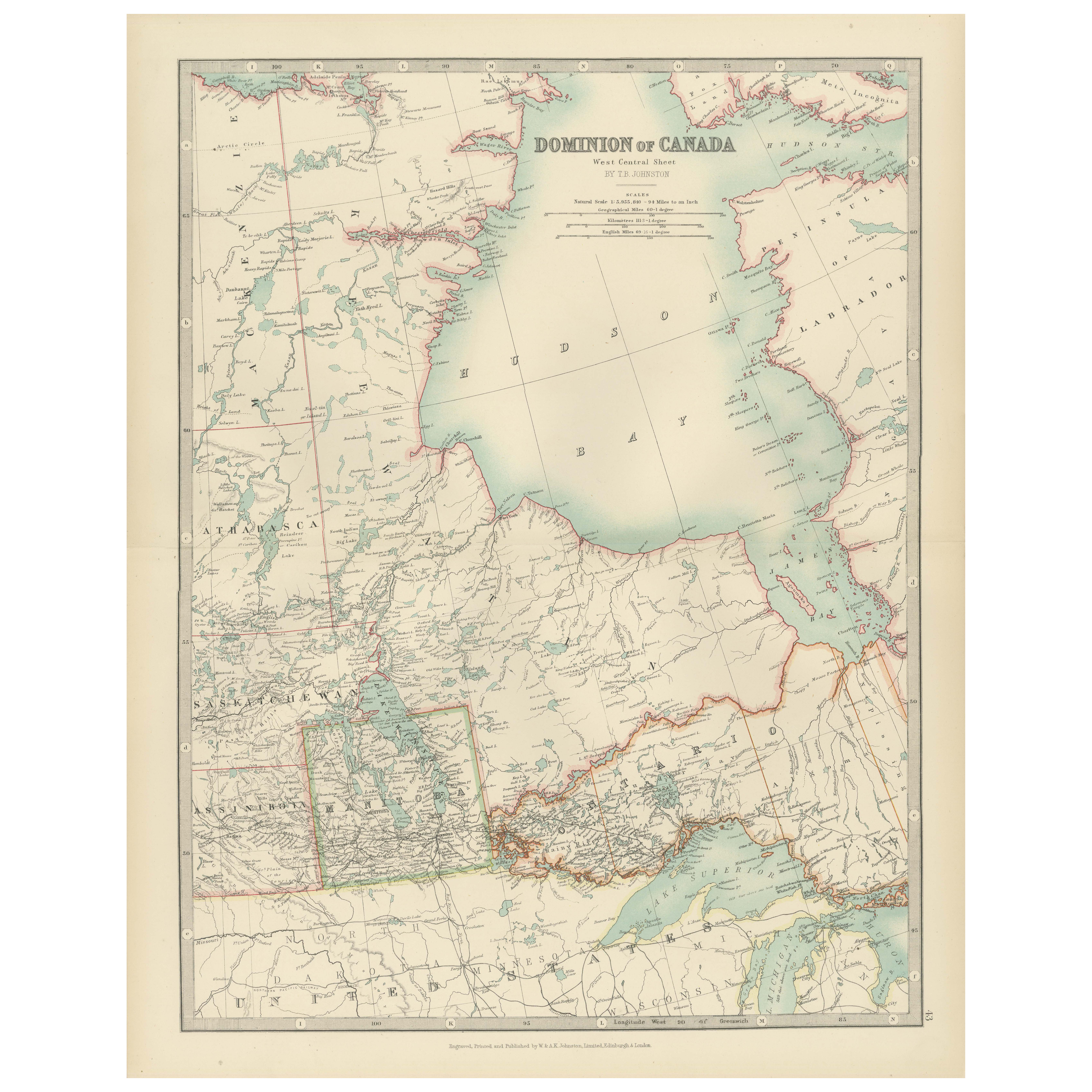 Carte du Canada 1903 - Dominion du Canada, feuille du centre-ouest
