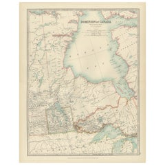 Antique Canada Map 1903 - Dominion of Canada, West Central Sheet