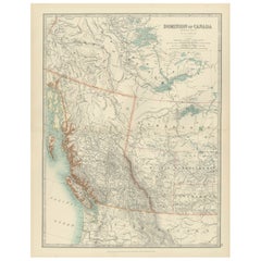 Canada’s West – 1903 Engraved Map by Johnston – Unique and Historic