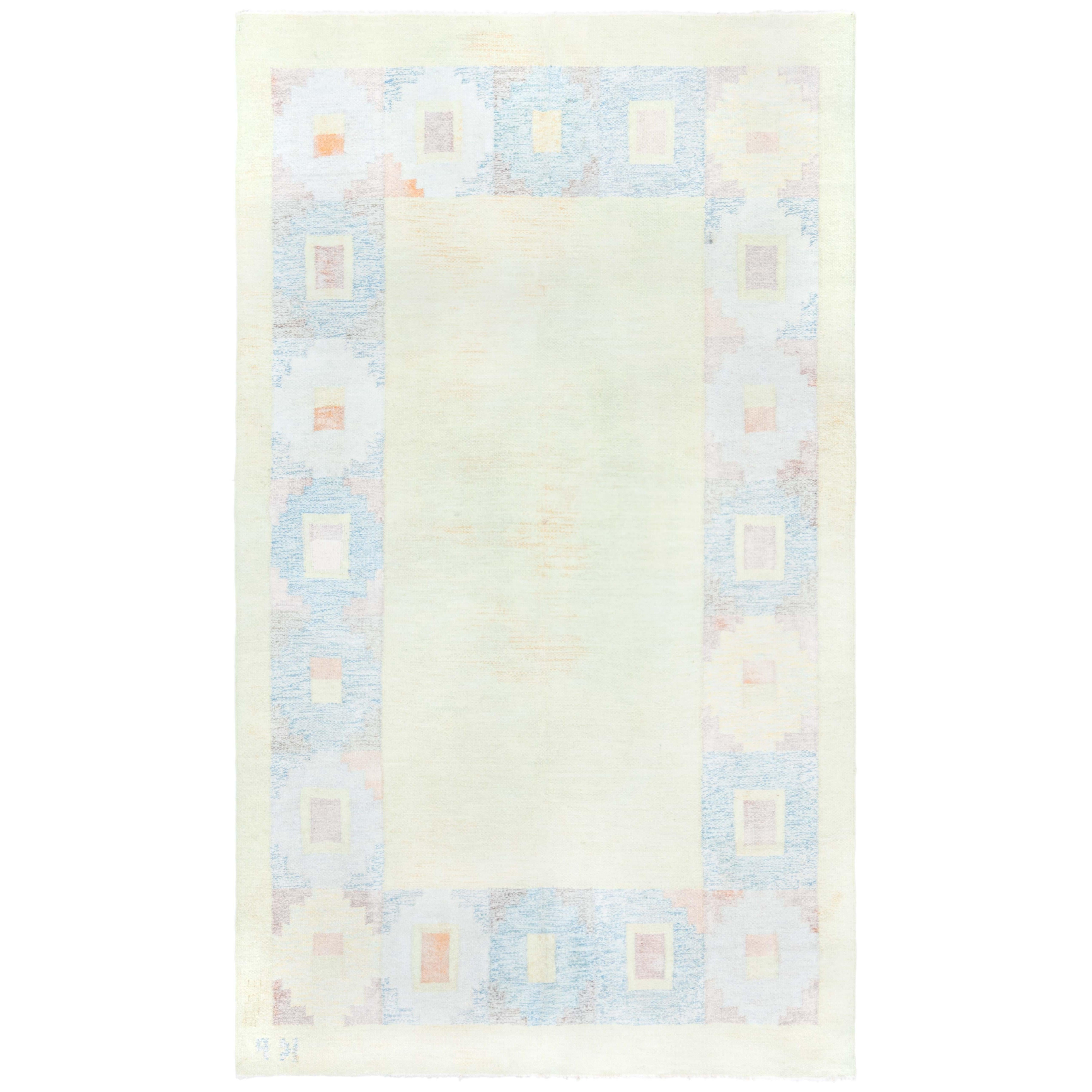 Doris Leslie Blau Vintage Swedish Flat-Weave Rug by Kerstin Persson