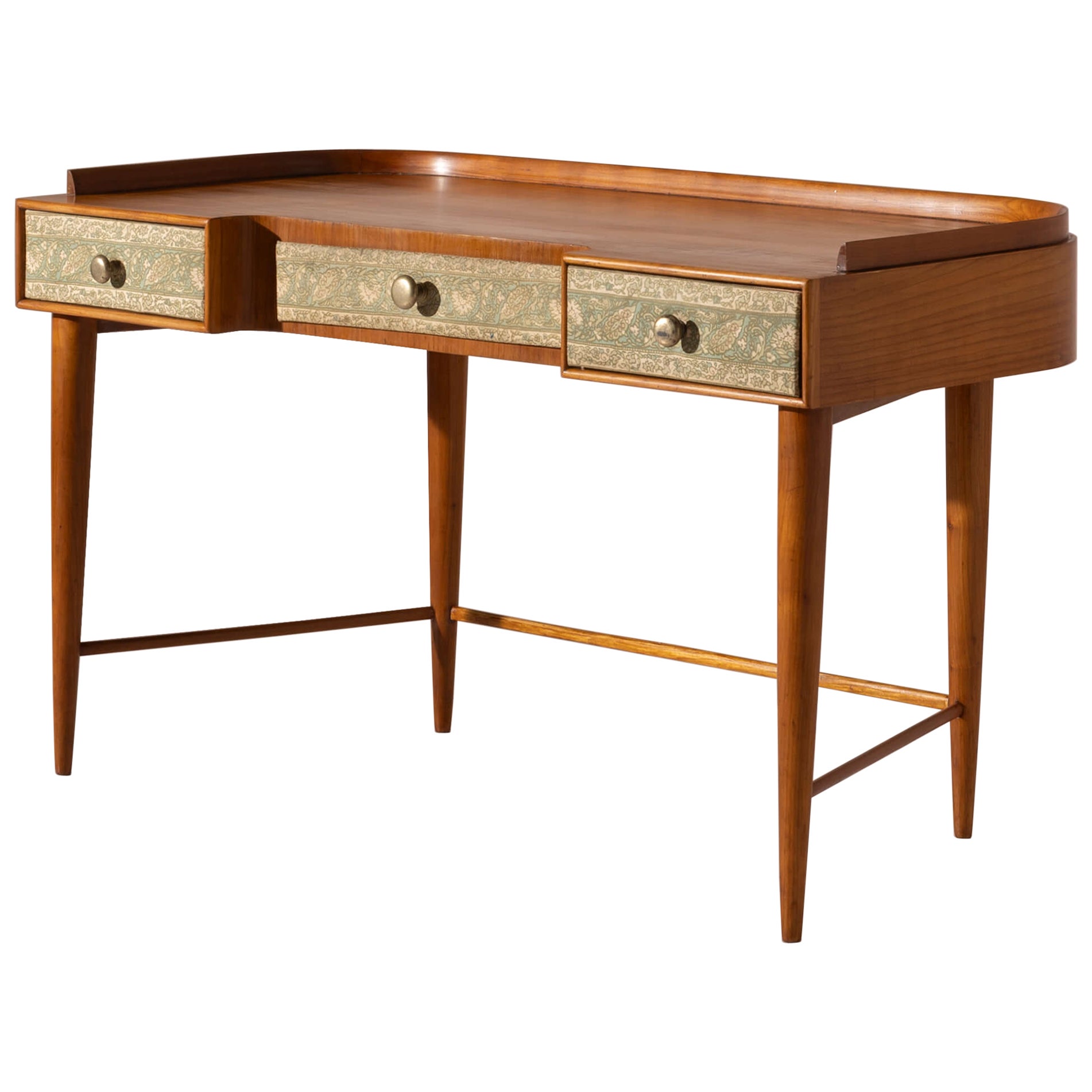 Paolo buffa cherrywood writing desk, Italy, 1940s