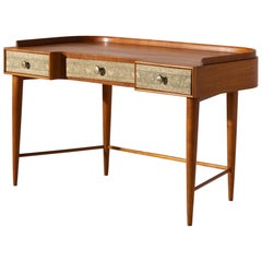 Paolo buffa cherrywood writing desk, Italy, 1940s
