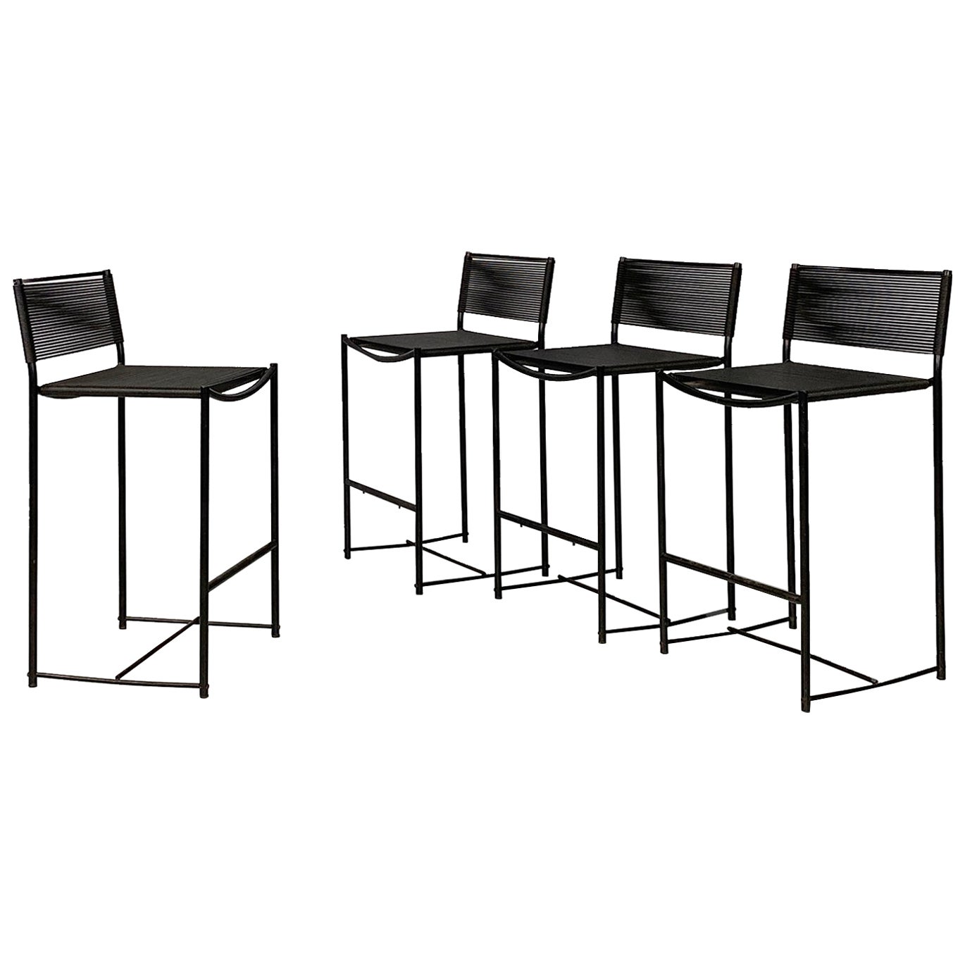 Italian modern metal plastic Spaghetti stool Giandomenico Belotti for Alias 1979