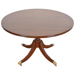 Used Stickley Georgian Mahogany Pedestal Dining Table or Breakfast Table, Refinished