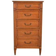 French Regency Louis XVI Cherry Wood Lingerie Chest by National Mt. Airy