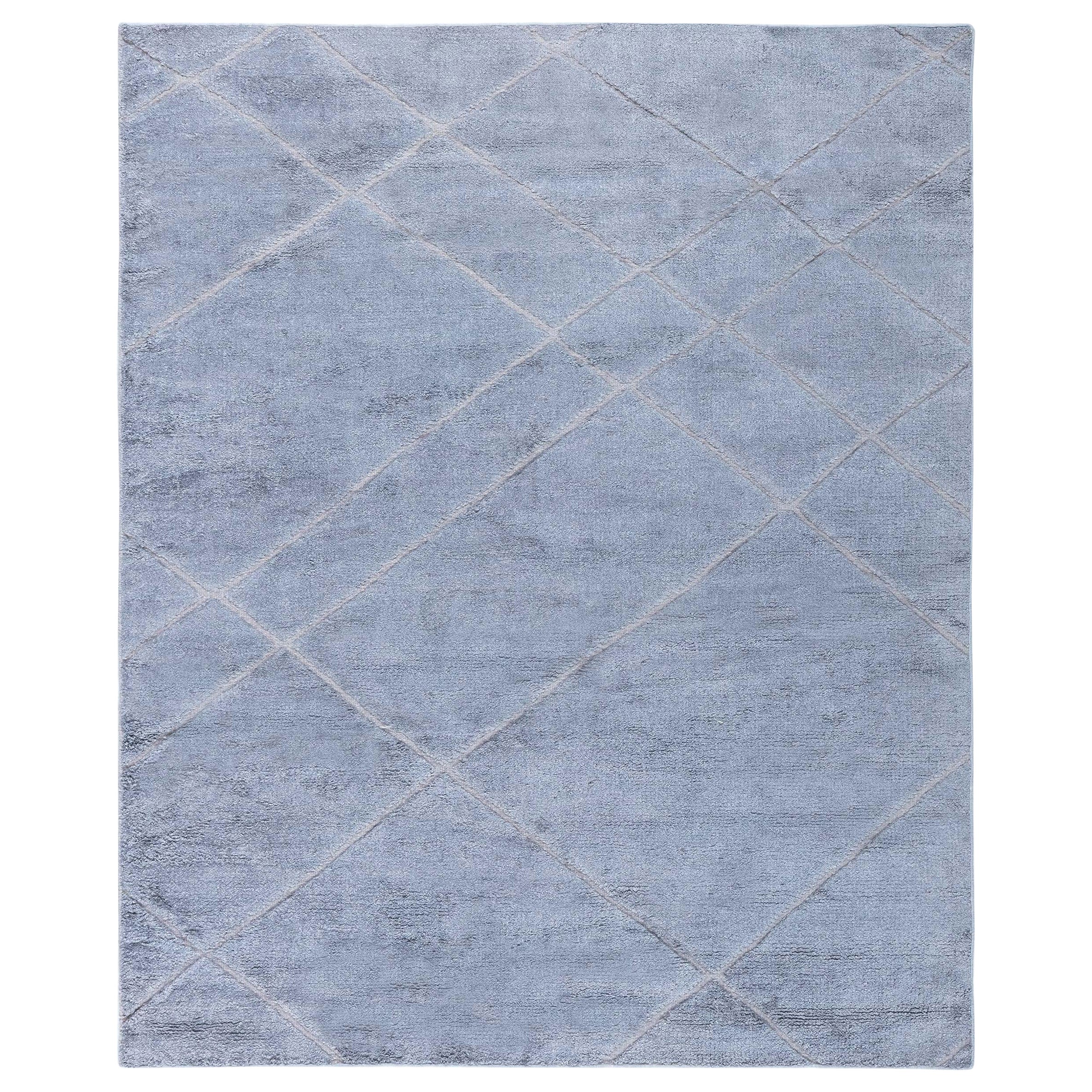 Alfombra Contemporánea Diamante Gris Alta y Baja de Doris Leslie Blau