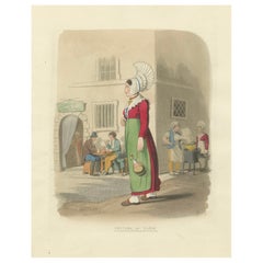 Italian Costume – Woman of Turin in Traditional Dress, 1835
