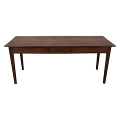 Antique Fruitwood 19th Century French Rustic Farmhouse Dining Table