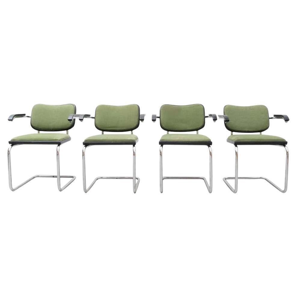Set of Four Marcel Breuer Cesca Chairs by Gavina, circa 1970