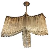 Mid-Century Italian Murano Glass Chandelier by Venini