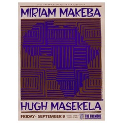 1988 Miariam Makeba & Hugh Masekela - The Fillmore Original Vintage Poster