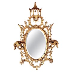 Chinese Chippendale Style Giltwood Mirror