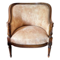 French Louis XVI style basket/gondola/marquise Armchair - France - 19th century