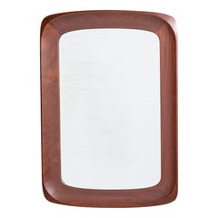 Glas & Trä, Wall Mirror, Stained Oak, Sweden, 1960