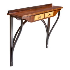 Italian Designer, Console Table, Wood, Brass, Italy, 1950s
