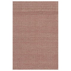 Rug & Kilim’s Contemporary Kilim Rug in Pink and Beige Chevrons