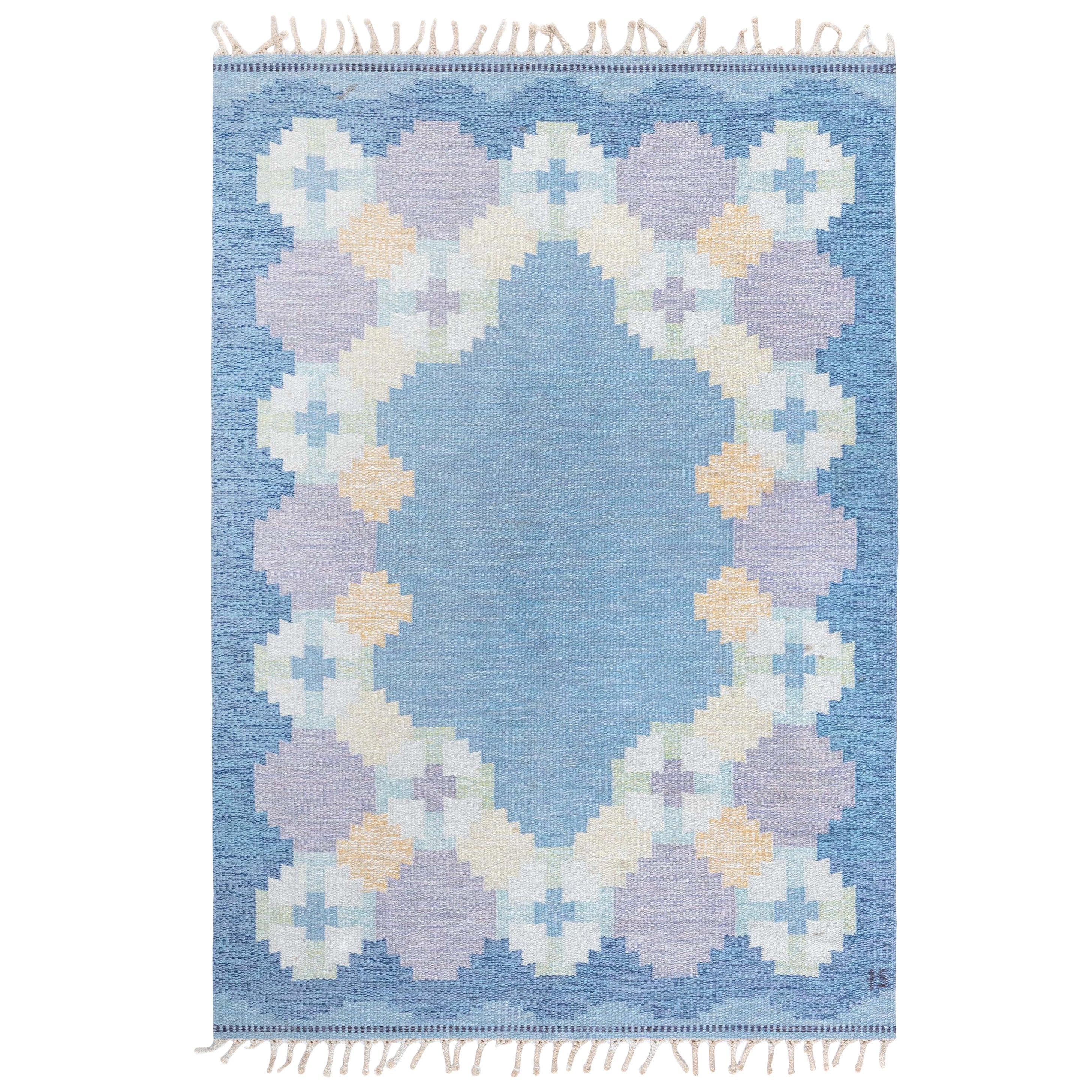 Doris Leslie Blau Vintage Swedish Flat Woven by Ingegerd Silow