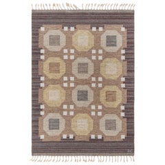 Doris Leslie Blau Vintage Swedish Flat Weave Rug by Rakel Carlander