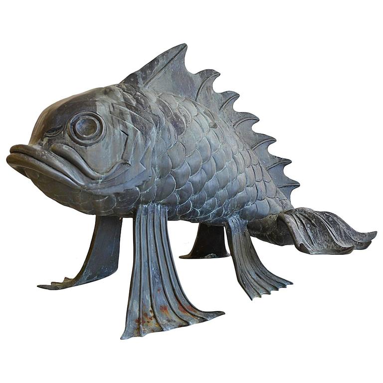 Monumental Bronze Fish Sculpture at 1stDibs