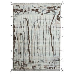 9x12 Ft Moroccan style Handmade Rug. 100% Natural Wool. Custom Options Available