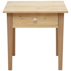 Custom Pine End Table or Nightstand in the Northern European Jugendstil Style 1
