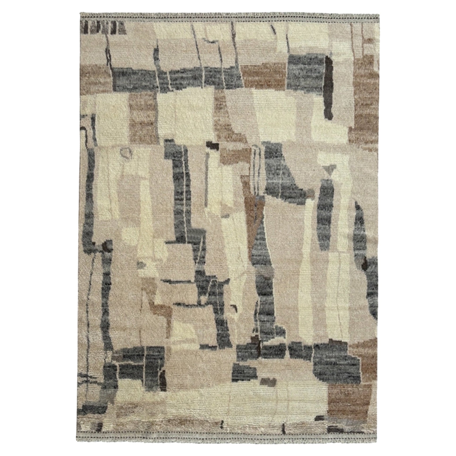 9x12 Ft Moroccan Berber style Handmade Rug. 100% Wool. Custom Options Available