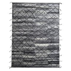 9x12 Ft Moroccan style Handmade Rug. 100% Natural Wool. Custom Options Available