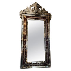 Vintage Venetian Red Border Mirror