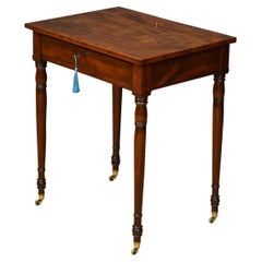 Antique Fine George III Mahogany Side Table / Writing Table
