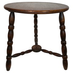 Turned wood coffee table. French work by Charles Dudouyt. Circa 1950