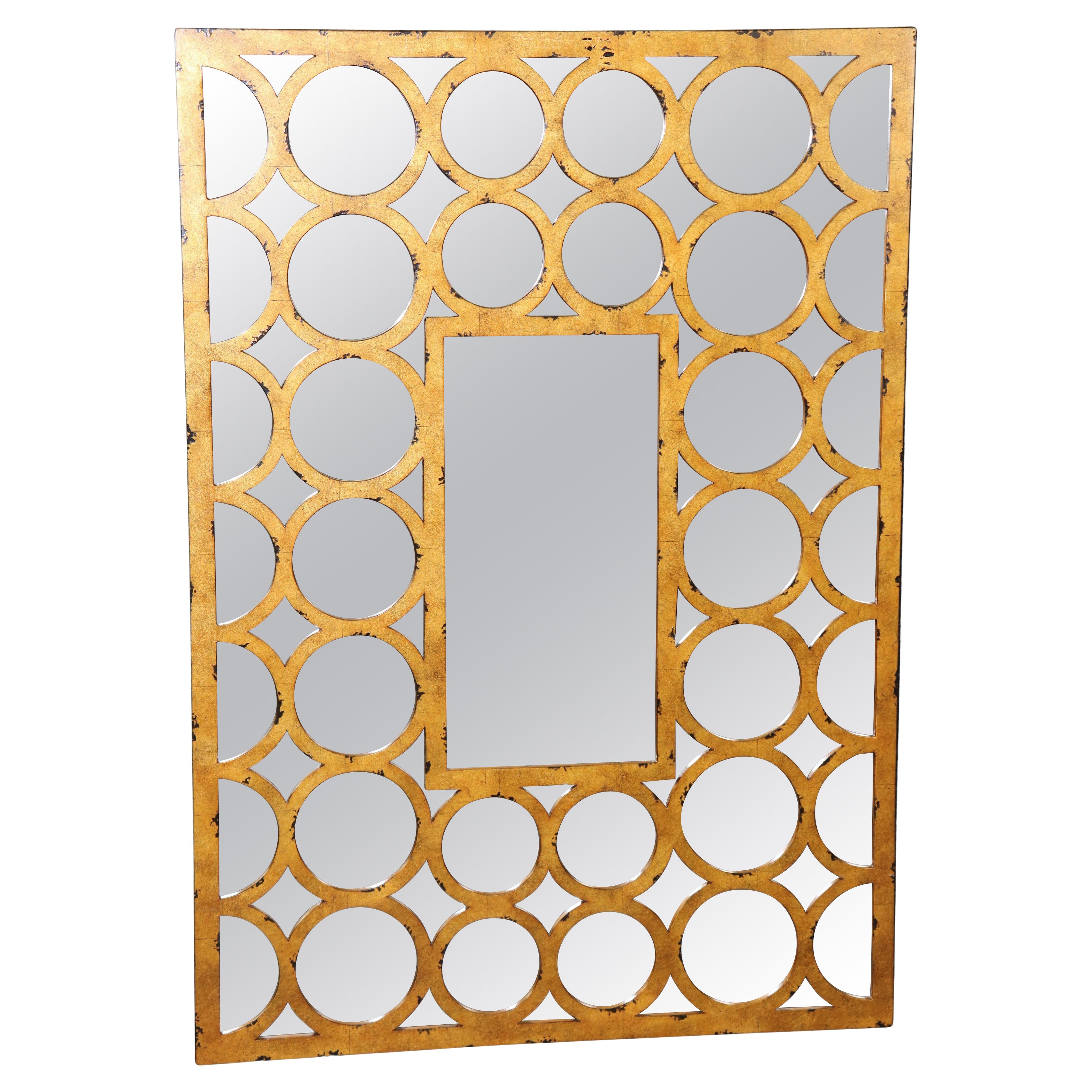 Theodore Alexander Miroir doré dépoli de style régence hollywoodienne en vente