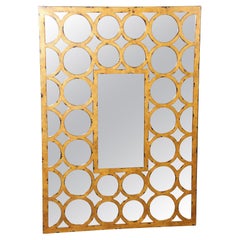 Theodore Alexander Hollywood Regency Style Distressed Gold Mirror