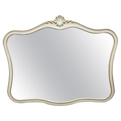 Drexel Touraine Provincial Mahogany Partial Gilt and Cream Wall Mirror